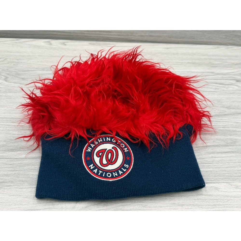 New Washington Nationals Novelty Knit Hat One Size Blue
